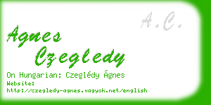 agnes czegledy business card